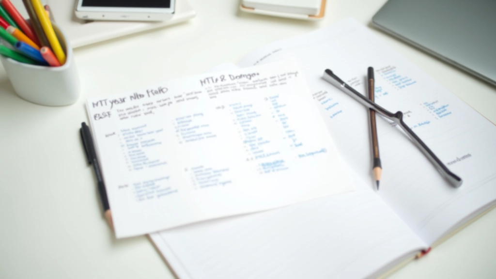Overhead view of open notebook with RRSP vs TFSA comparison notes and financial planning details
