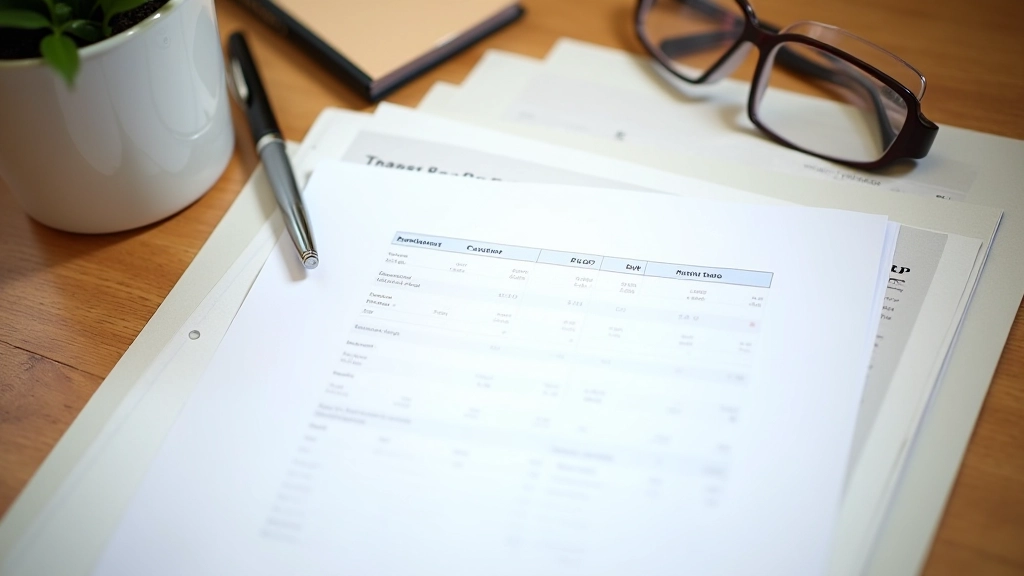 Professional documents showing retirement account contribution calculations with pen and notebook